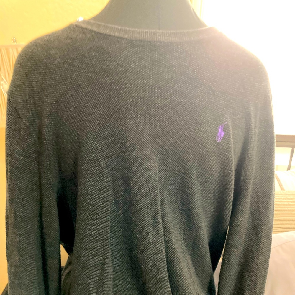 Polo sweatshirt with the sought after purple polo emblem